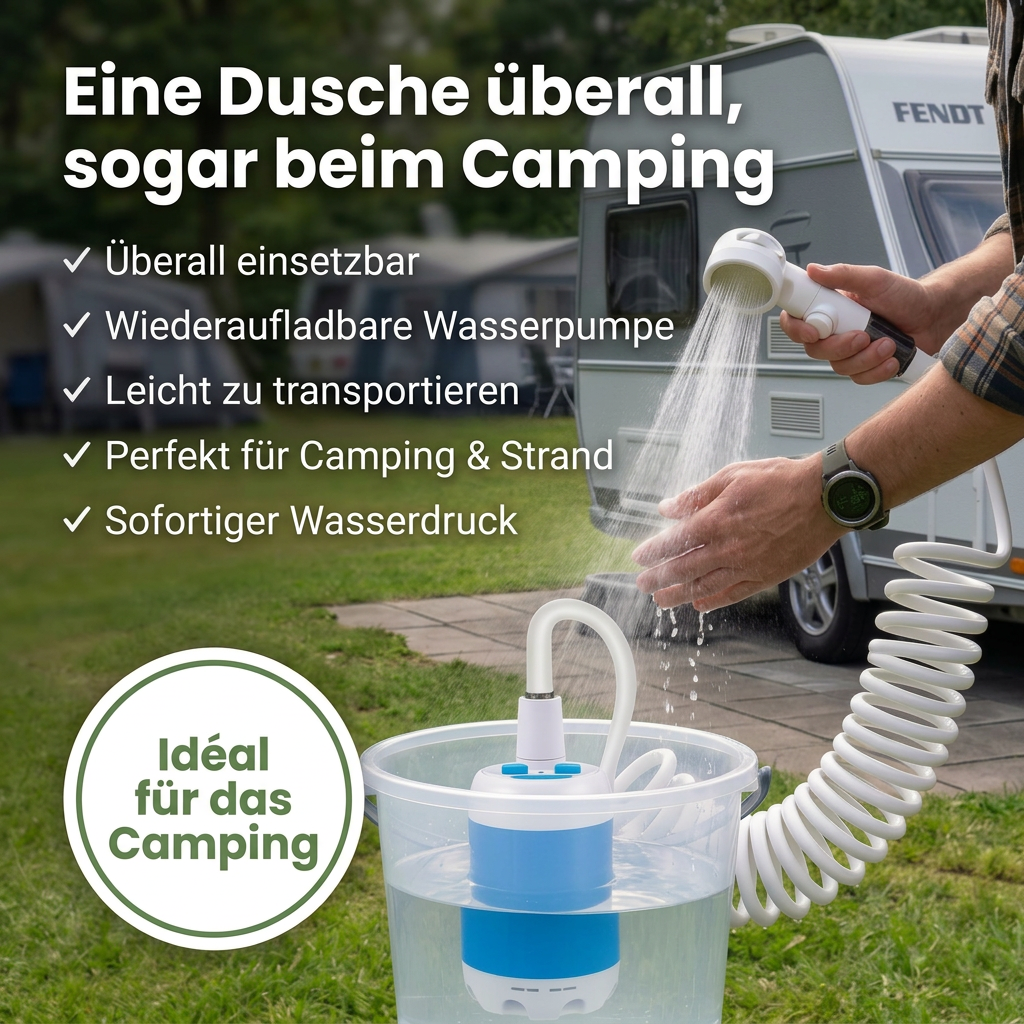 🚿 AquaGo™ | Die tragbare Dusche für jedes Abenteuer